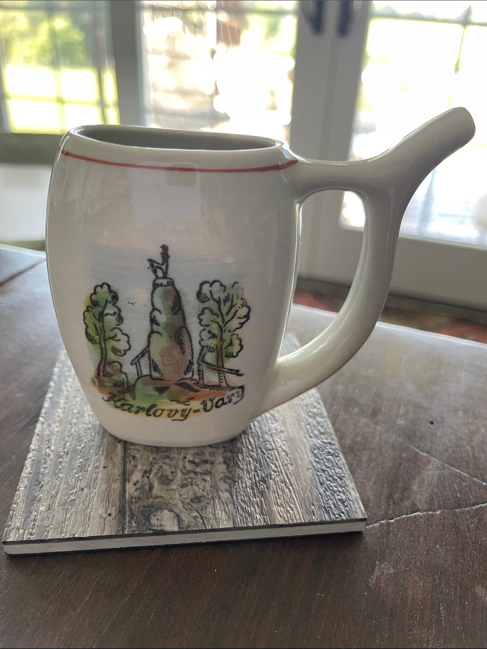 Vintage Karlovy-Vary Ceramic Spa Drinking Cup